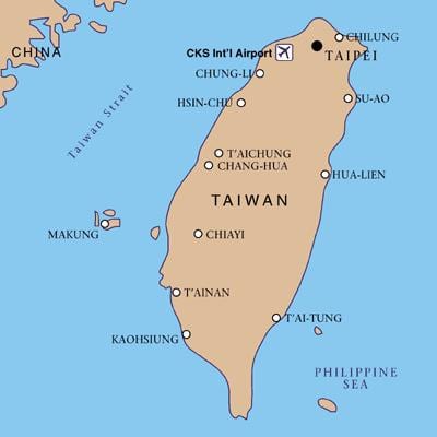 Taiwan ayewopò entènasyonal la kat jeyografik