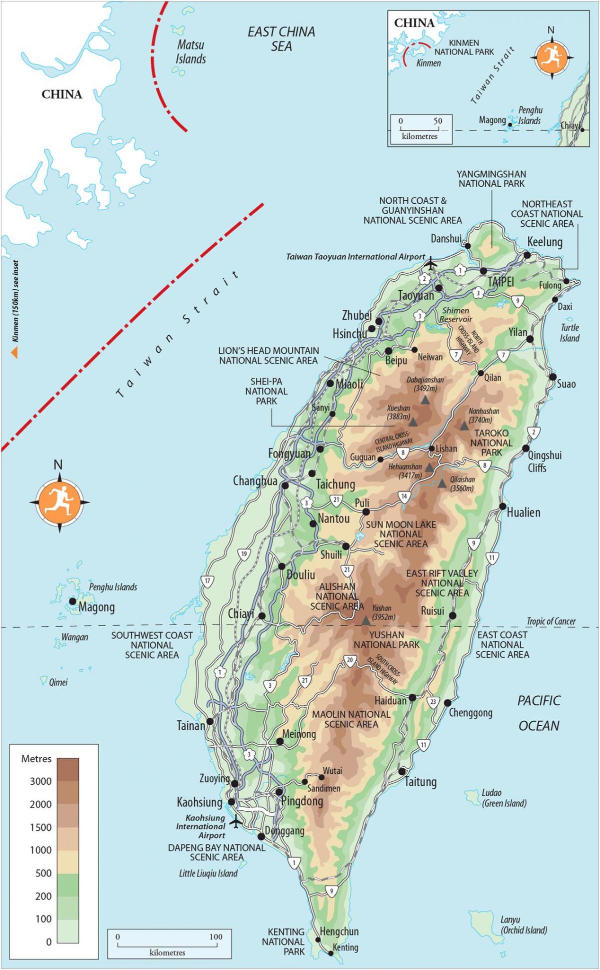Kat jeyografik nan Taiwan kote nan enterè