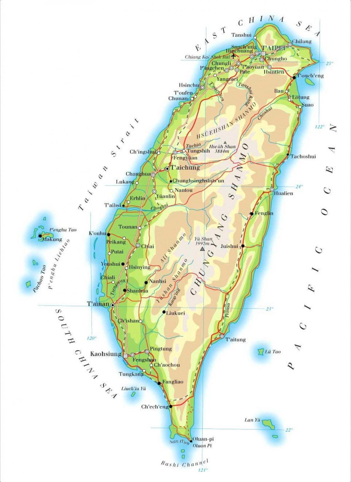 Kat jeyografik nan Taiwan gwo larivyè lefrat