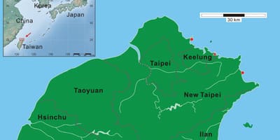 Nò Taiwan kat jeyografik