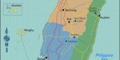 Taiwan touris atraksyon kat jeyografik