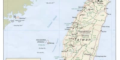 Kat jeyografik nan Taiwan mrt ak atraksyon